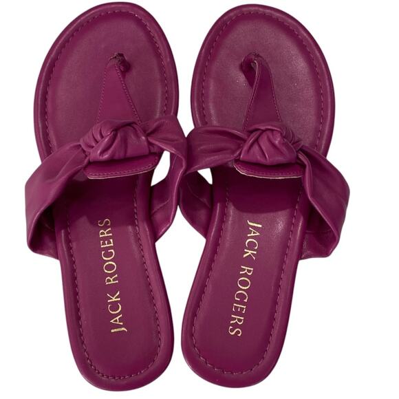 Jack Rogers Women's ABIGAIL Knotted Purple Sandals NEW Size 7.5 - Picture 2 of 9